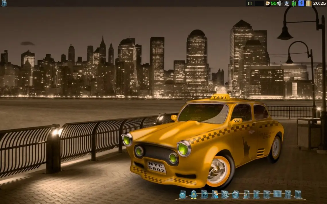 escritorio puppy lxde con theme taxi