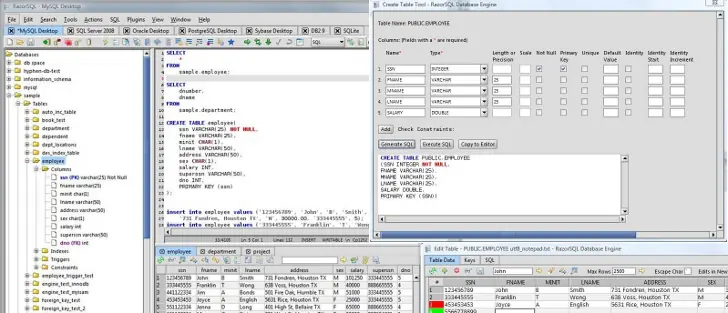 RazorSQL 6.2.4 trae mejoras para SQL Azure