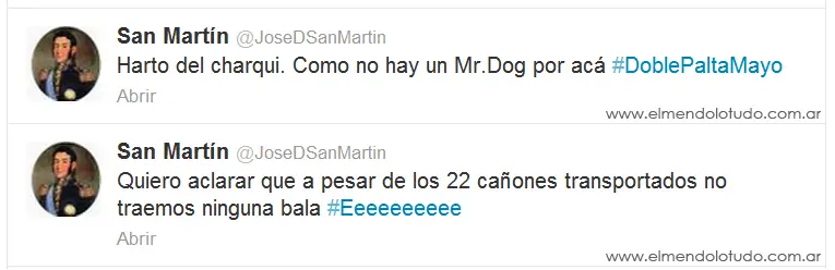 El cruce de Los Andes con un San Martín twittero