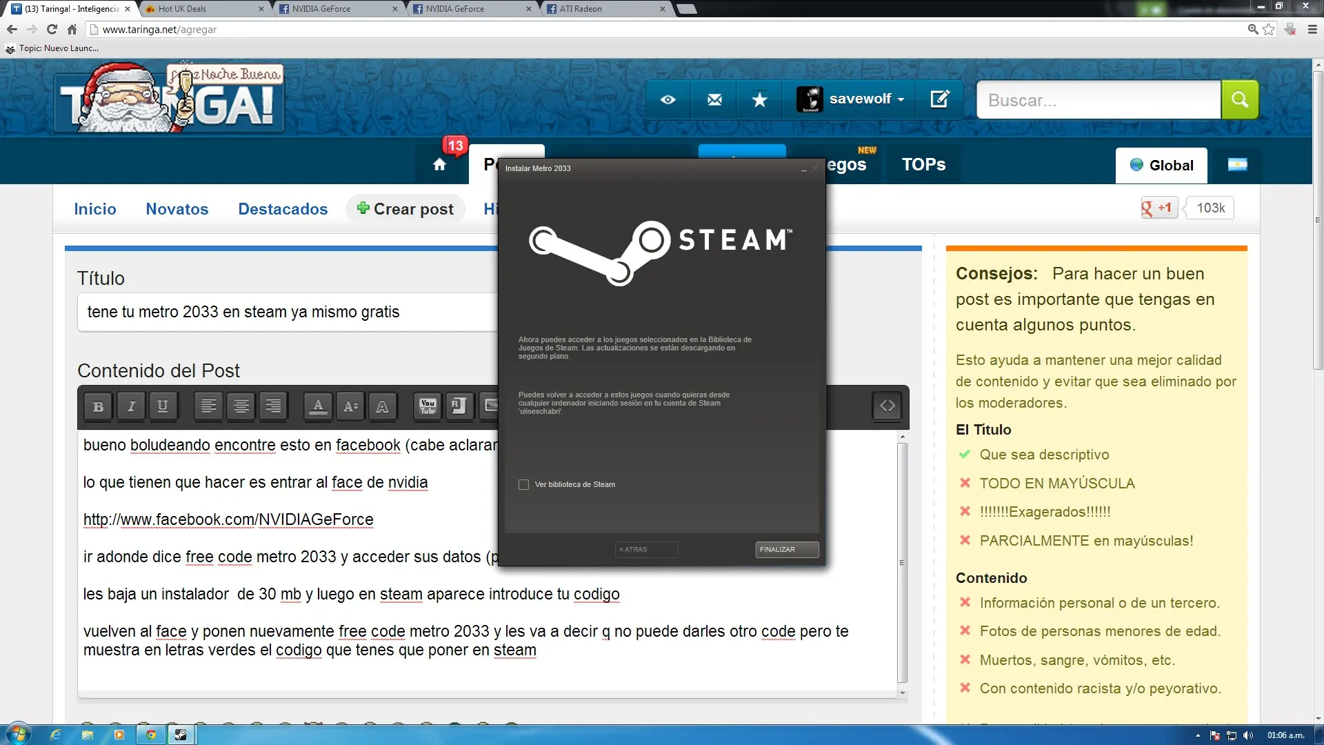Edit: metro 2033 en steam ya mismo gratis