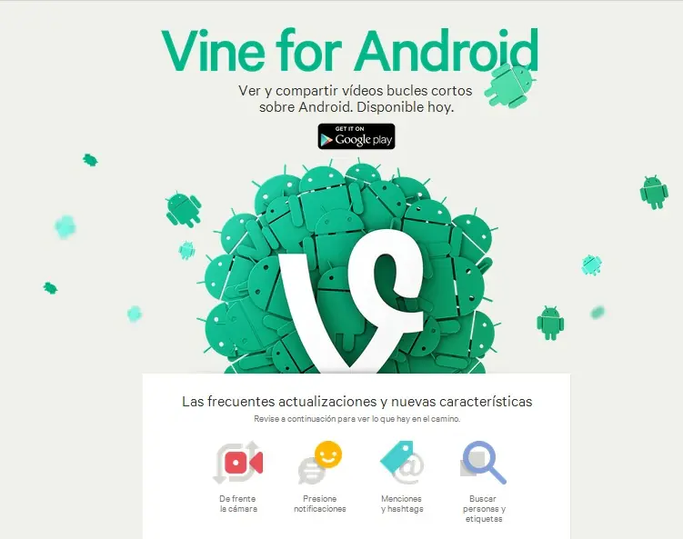 Twitter anuncia la disponibilidad de VINE para Android.