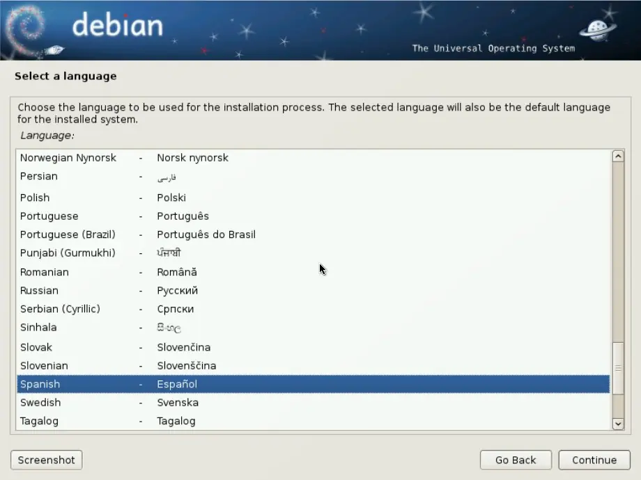 instalar debian