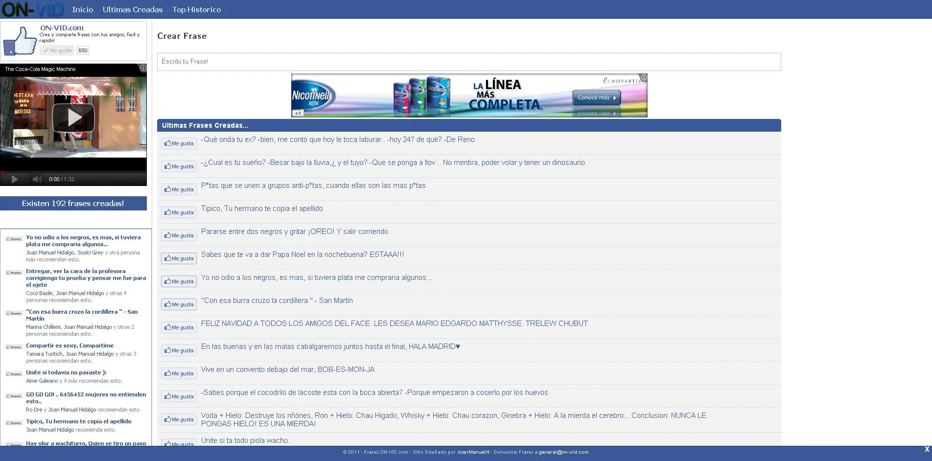 Crea páginas o frases para Facebook, Gratis y rapido!