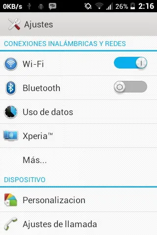 znxt v7 xperia tipo