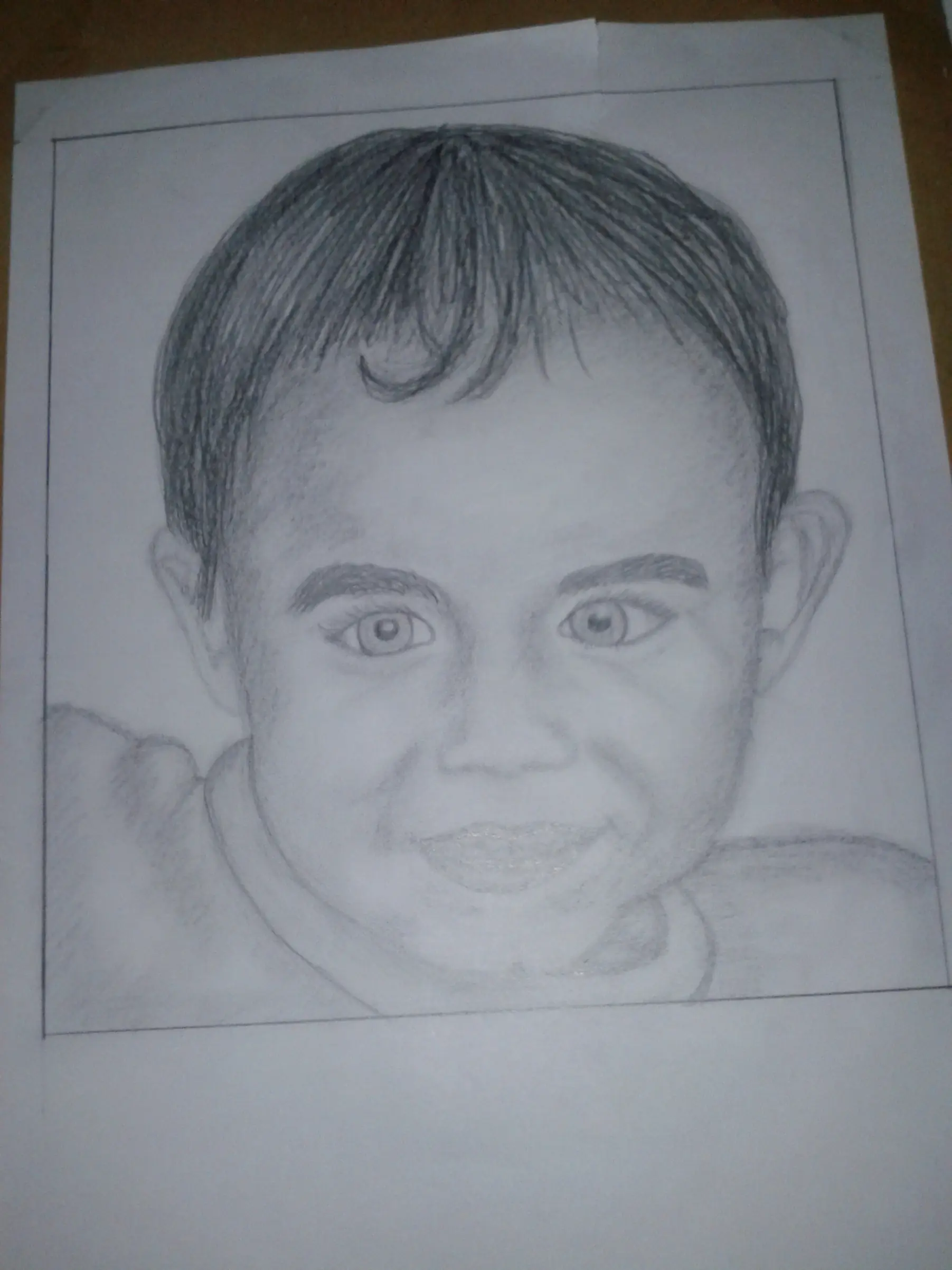 Sombreado del rostro de mi hijo