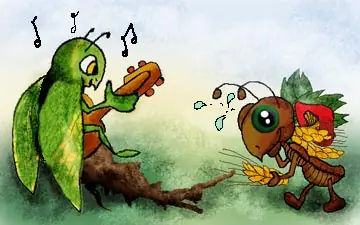 La cigarra y la hormigas version Arg.