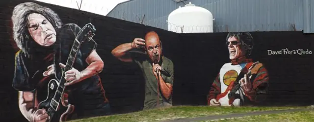 Mural en homenaje al rock nacional