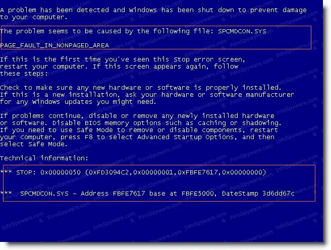 pantalla azul