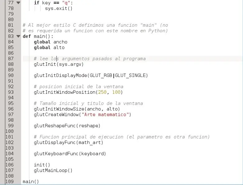 Arte matemático con Python y OpenGL