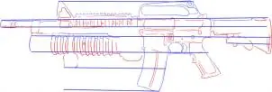 Como dibujar la glock 17 9mm,la AK 47 y la M16 Assault Rifle