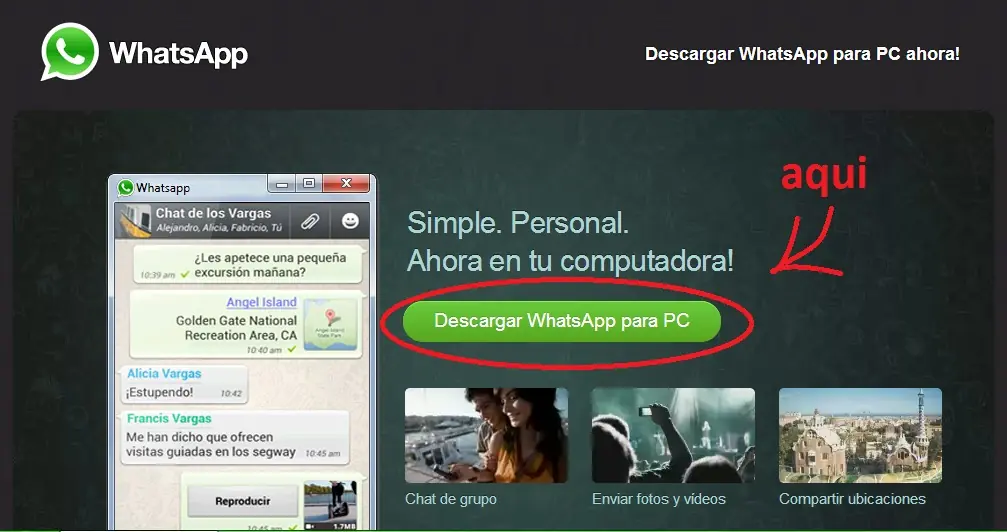 descarga whatsapp para pc