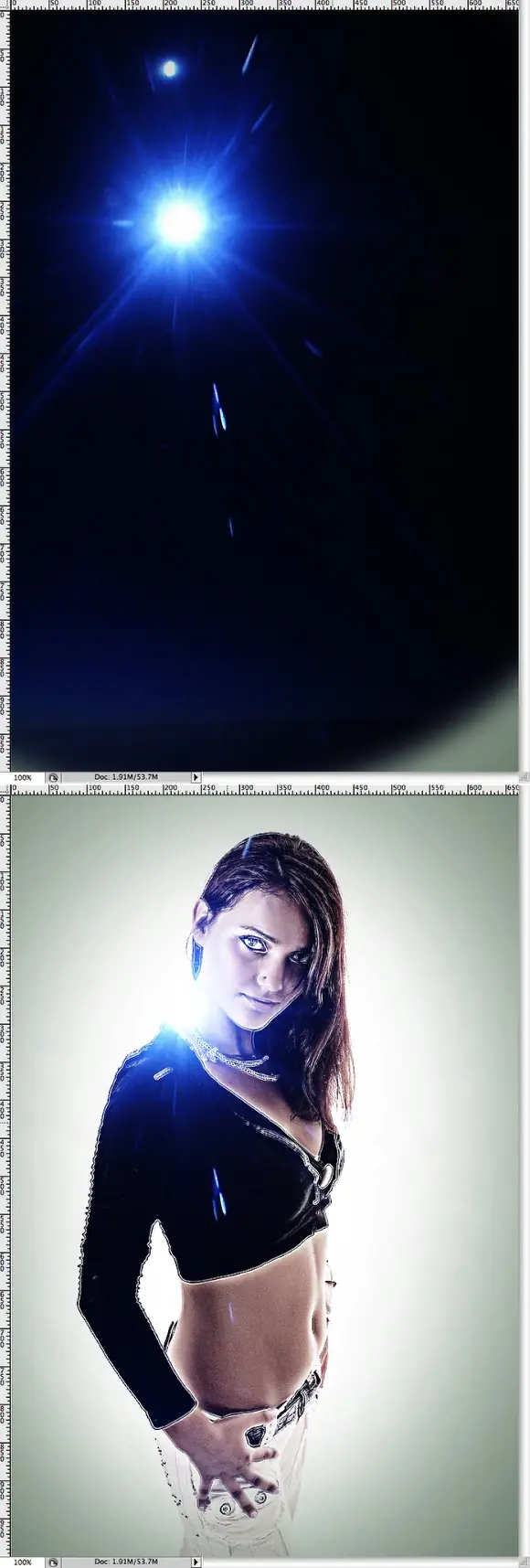 [Tutorial] Efecto de luz con estilo en Photoshop
