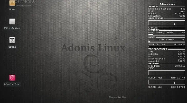Adonis Linux 1.1.0 Xfce