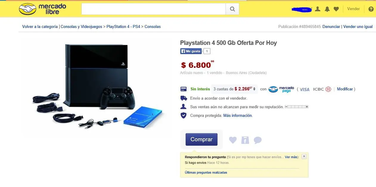 Encontre un estafador en ML y te lo muestro.