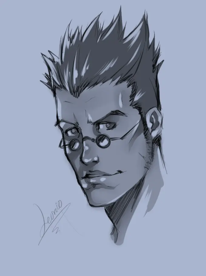 DIbujo HxH hecho por mi (paso a paso)