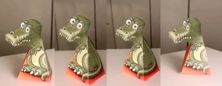 Ilusión óptica: un dinosaurio te sigue con la mirada