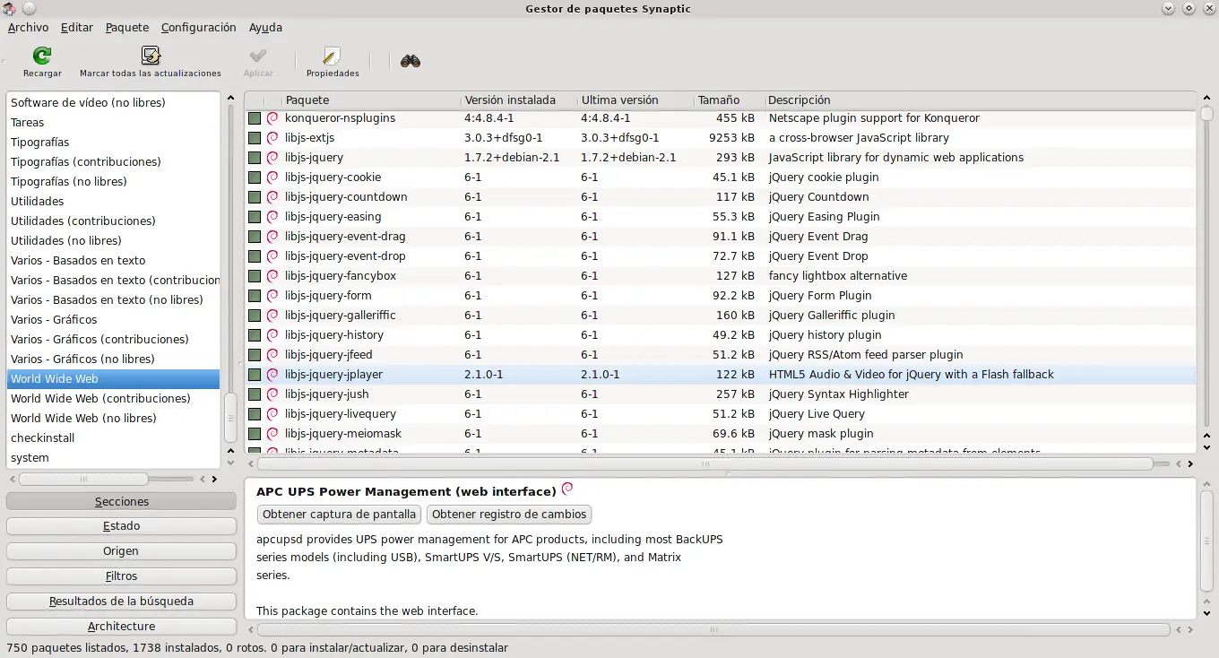 Pequeño tips para Synaptic