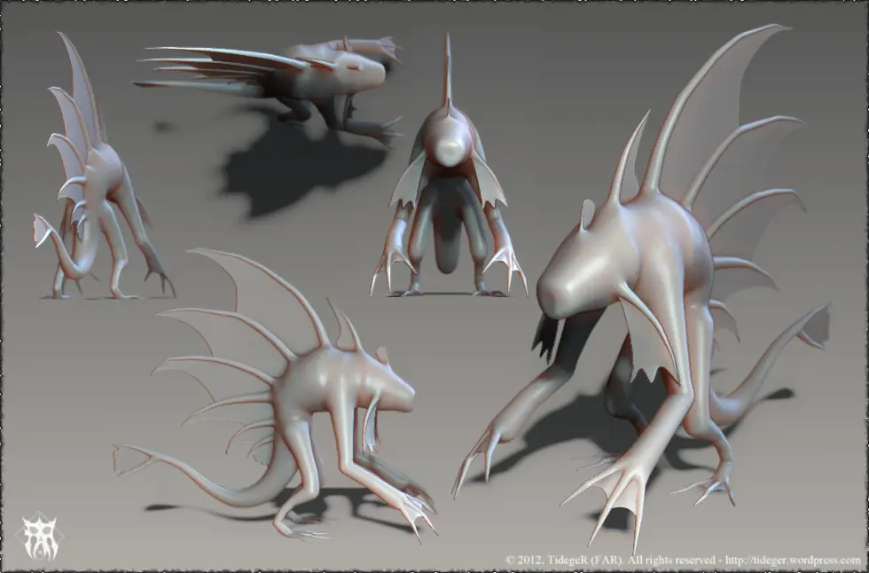 Sahagin 3D en Zbrush - By TidegeR