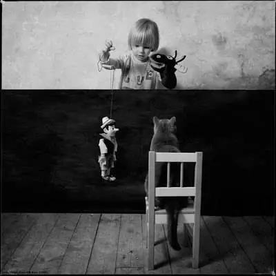 "La niña y el gato." fotógrafo Andy Prokh