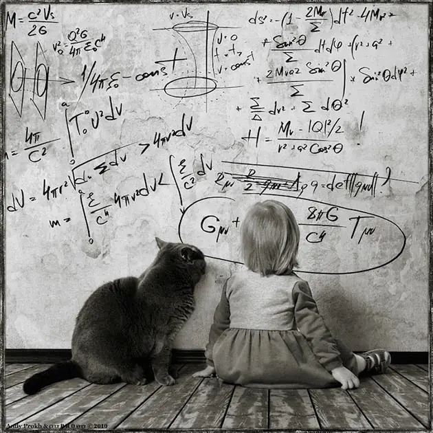 "La niña y el gato." fotógrafo Andy Prokh