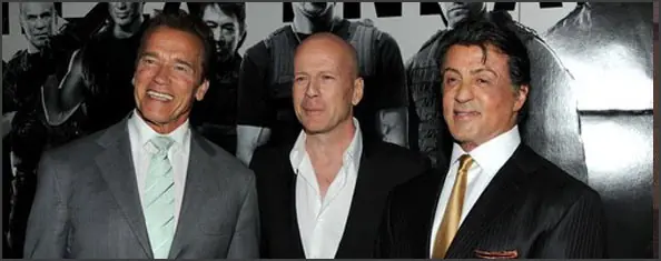 Stallone, Arnold y Willis desde el set de The Expendables 2