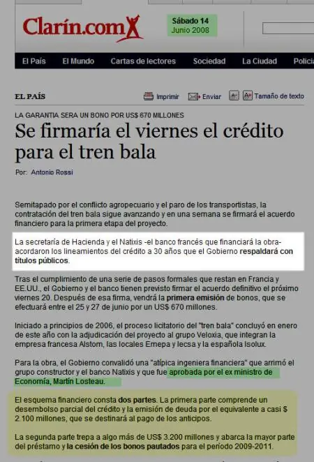 EL tren bala de los Kirchner ya es un hecho!