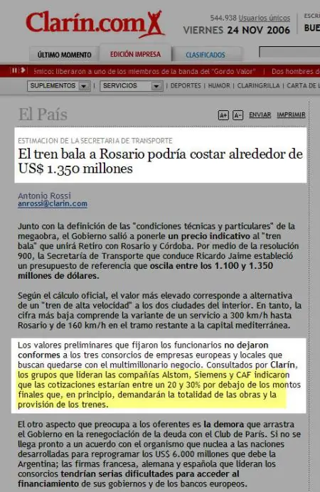 EL tren bala de los Kirchner ya es un hecho!