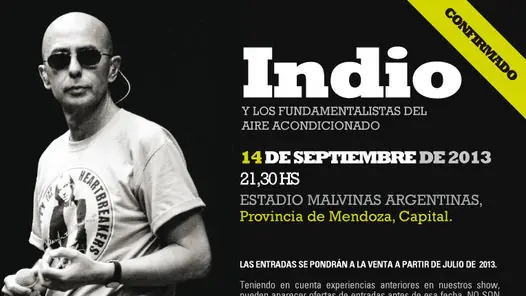 Indio Solari: Se suspendio Show en Mendoza