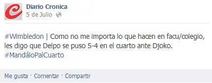 Diario crónica ¿Quién mas puede ser? (Facebook)