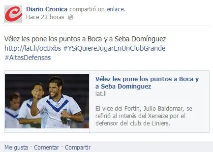 Diario crónica ¿Quién mas puede ser? (Facebook)