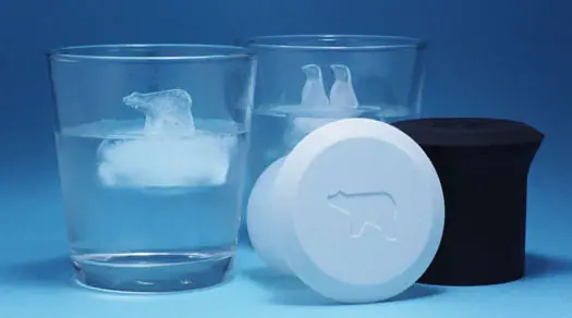 Creatividad con cubos de hielo.