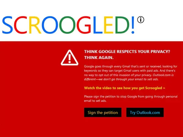 Microsoft mantendrá su polémica campaña contra Gmail