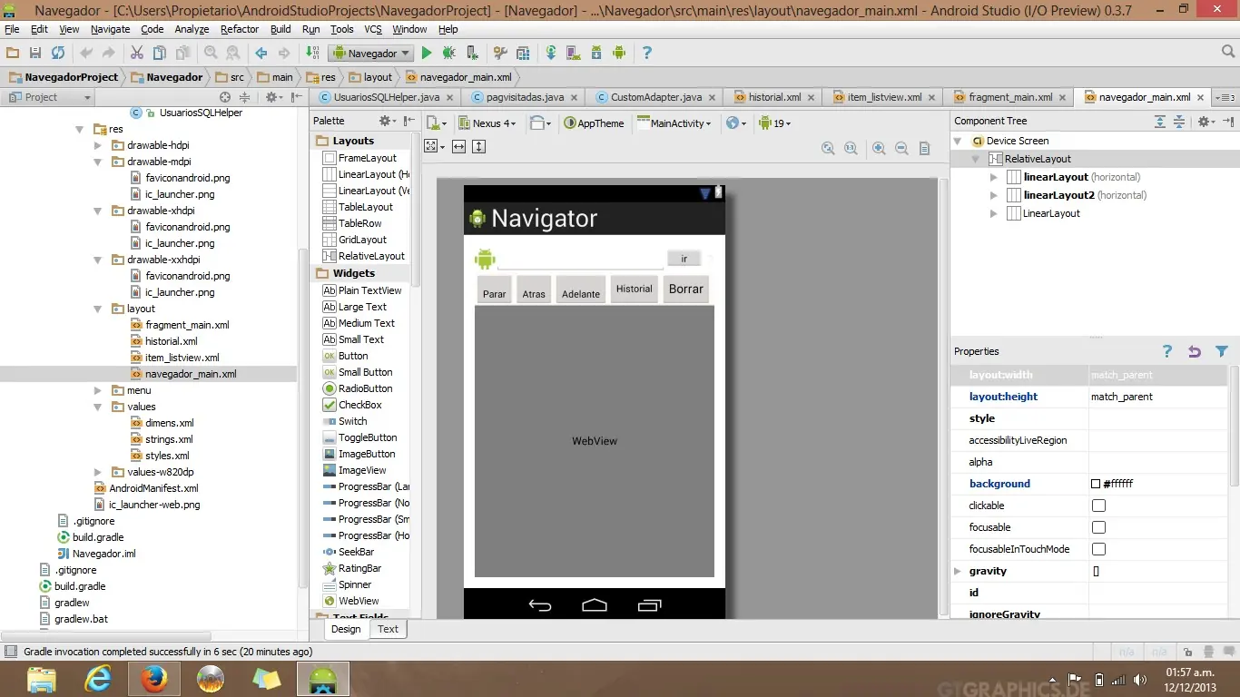 Navegador Web en Android