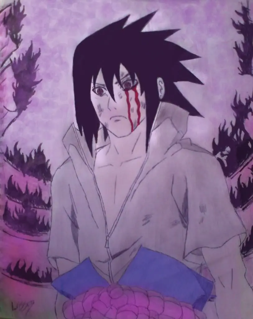 Naruto Shippuden: Uchiha Sasuke (Dibujado por Mi)