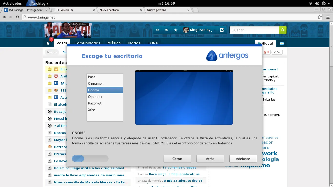 Antergos , distro basada en Arch