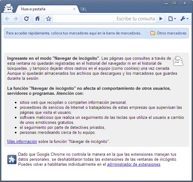 Navegar sin dejar rastro