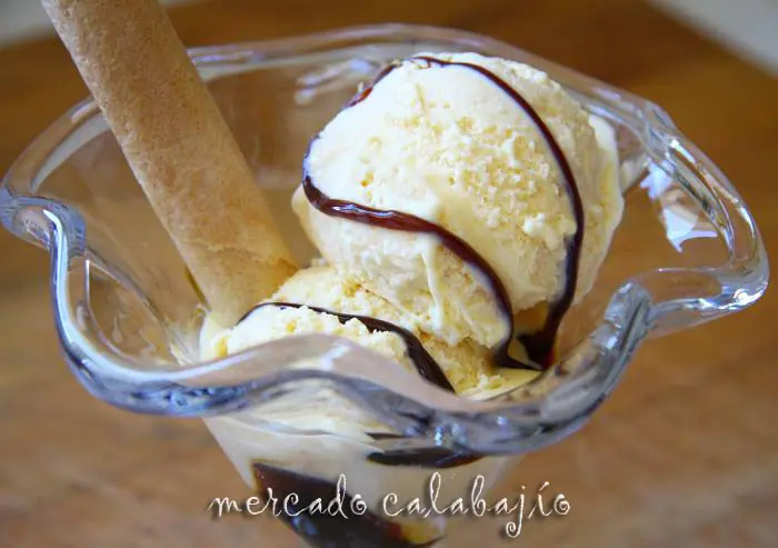 Helado catalán casero