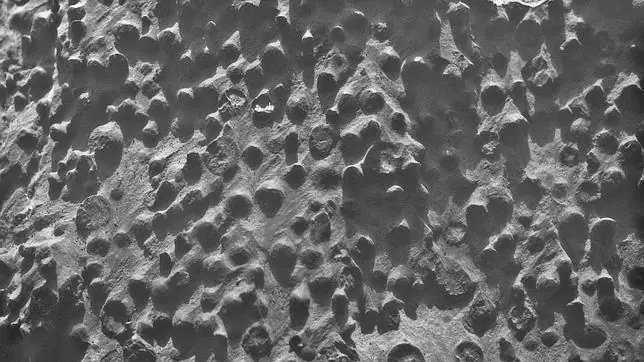 Opportunity fotografía unas rocas de material desconocido