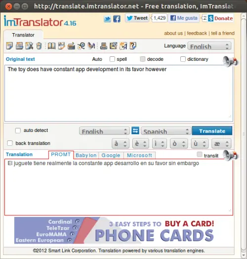 ImTranslator, completo traductor para Mozilla Firefox