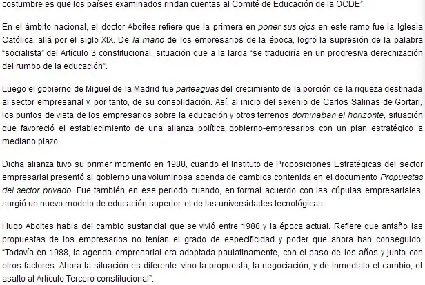 Mexico: Reforma educativa, autoría de Mexicanos Primero
