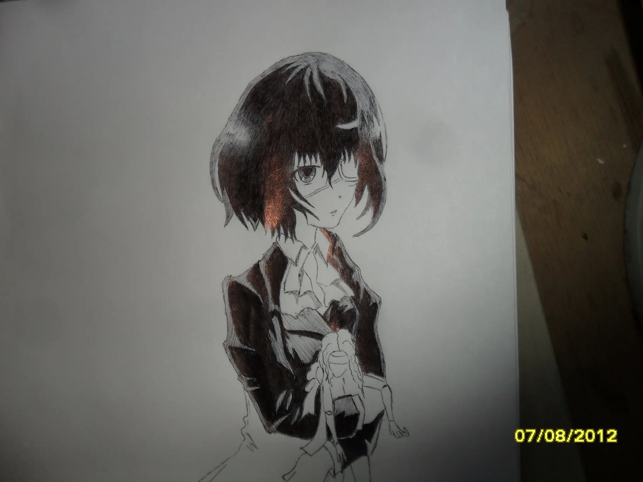 dibujo con pluma Misaki mei (another)