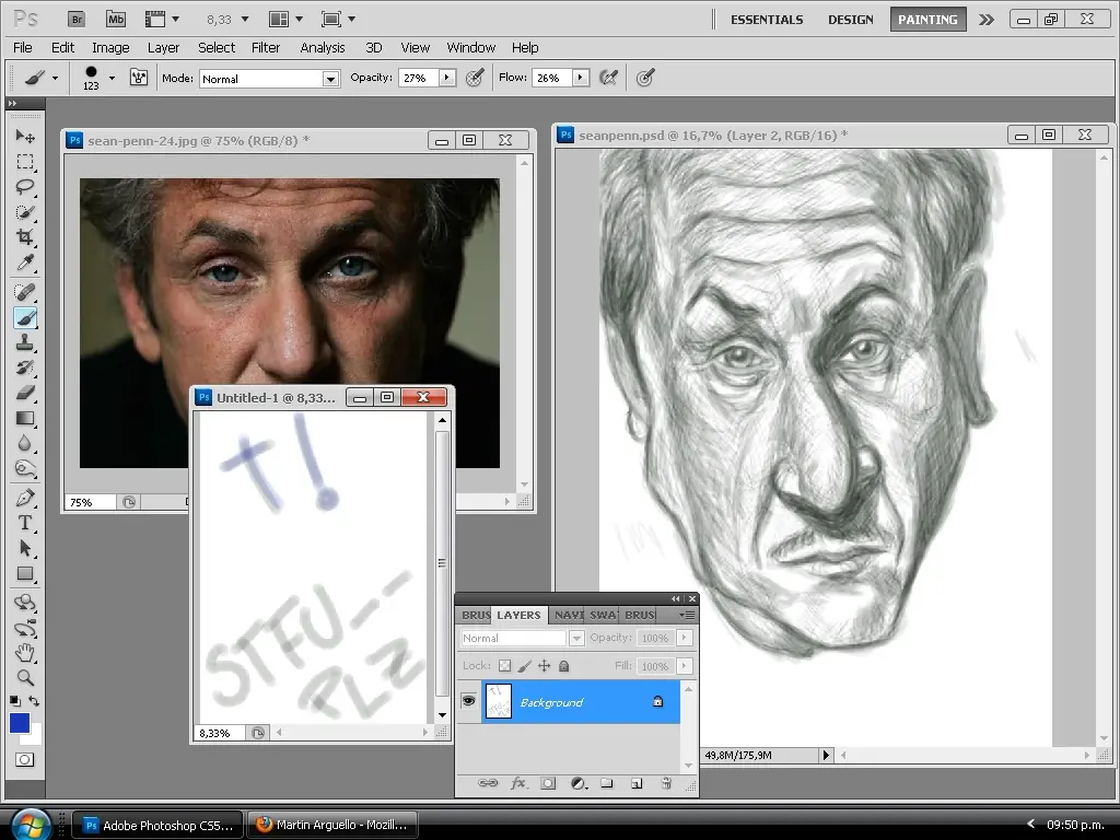 Dibujo Propio [Sean Penn/Caricatura]