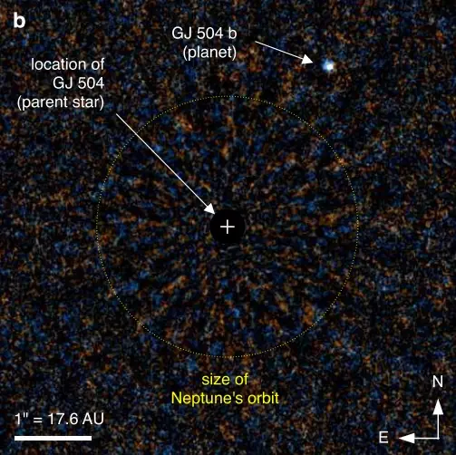 Gliese 504b, primer exoplaneta que podemos ver directamente