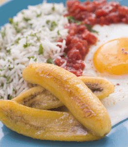 Arroz a la cubana...