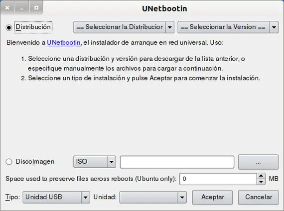 con Unetbootin