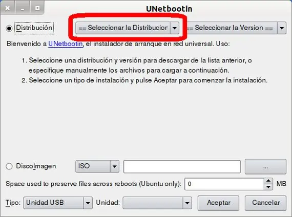 de una distro linux