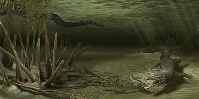 Lucha titánica: cocodrilo gigante vs serpiente gigante