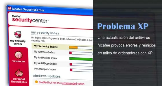 McAfee reparará los PC con Windows XP dañados