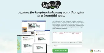 Inspirably, crea frases con un toque artístico para faceboo