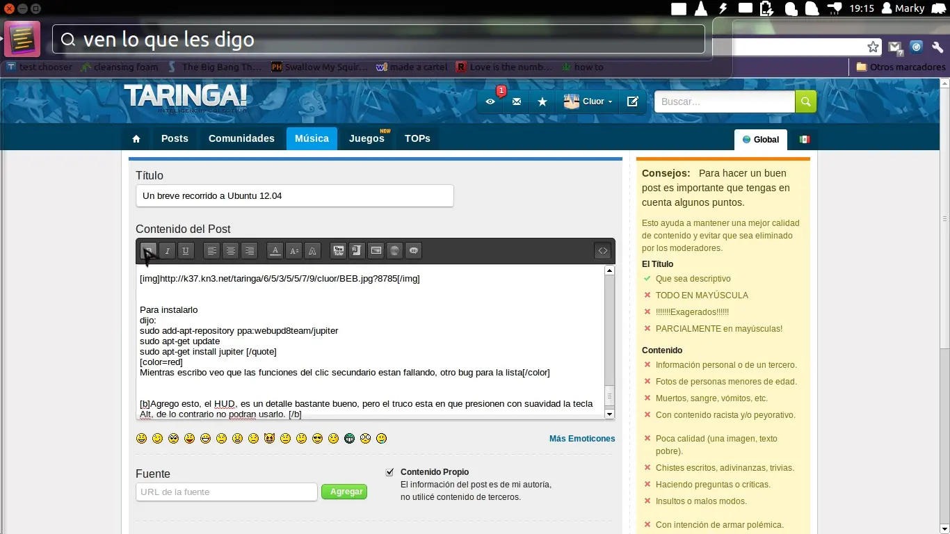 Un breve recorrido a Ubuntu 12.04